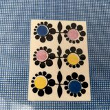 Mid-century German ceramic cake plate with floral patterns by Limburg, 1960s.