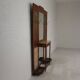 Standing Art Deco wall coat rack with mirrors and marble plates, 1930s