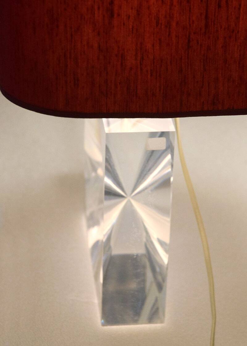Romeo Rega lucite table lamp, 1970s