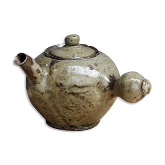 Théière artisanale en grés vernissé
