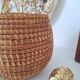 Woven wicker pot