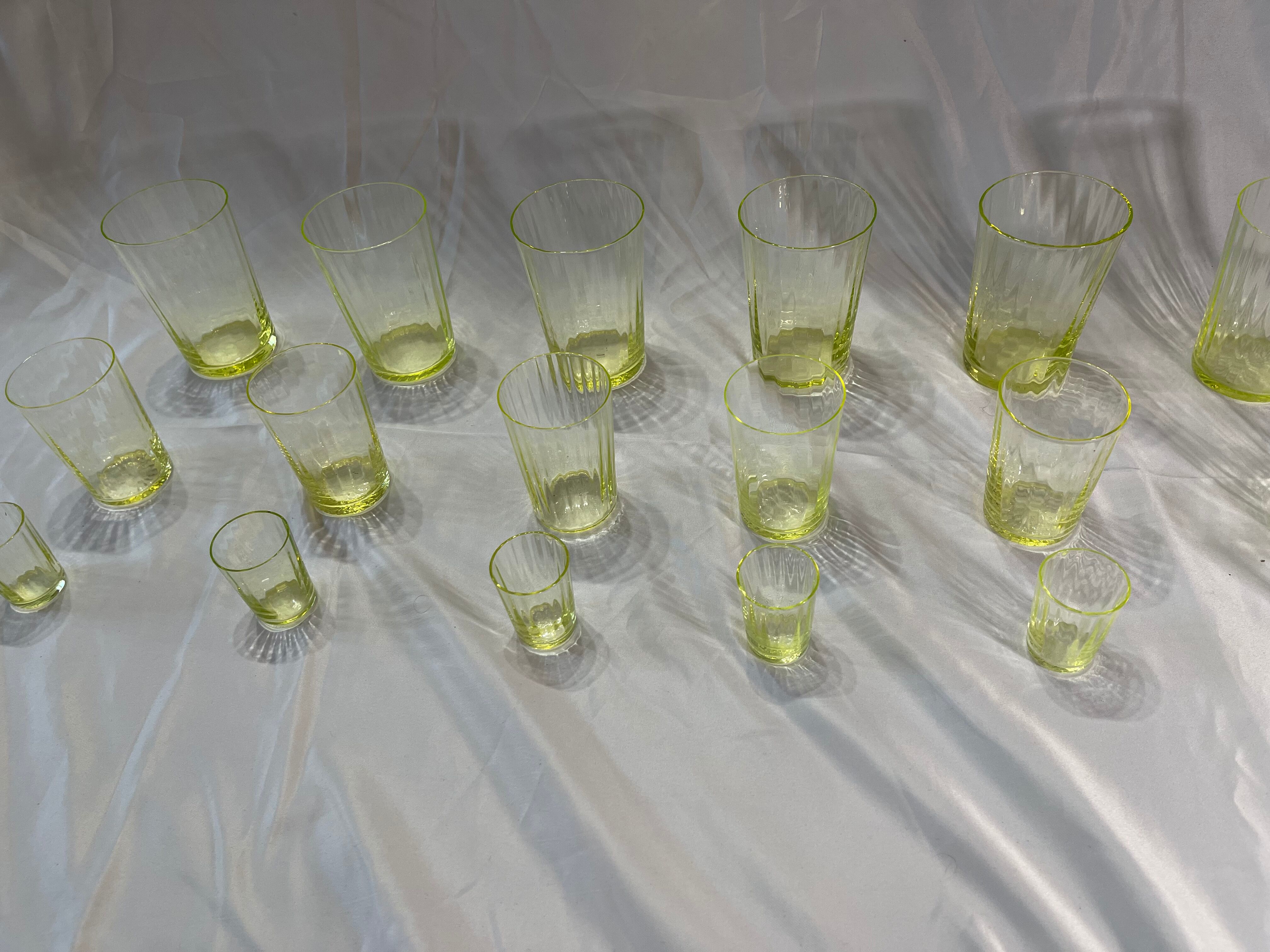 Ouraline: Full service of 18 crystal blown glasses