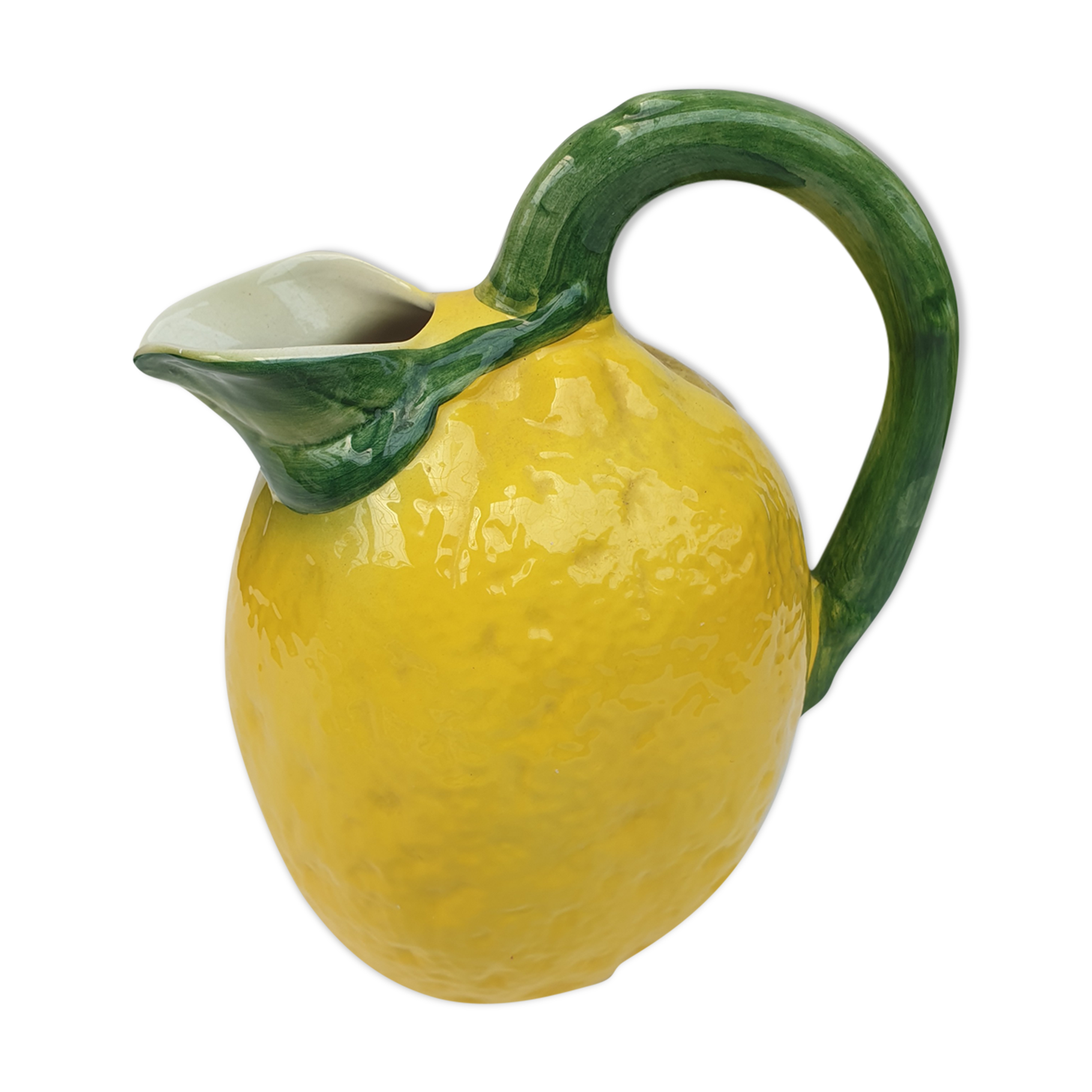 Pichet forme citron céramique barbotine Bassano