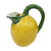 Pitcher shape lemon ceramic barbotine bassano