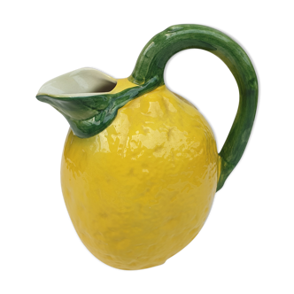 Pitcher shape lemon ceramic barbotine bassano