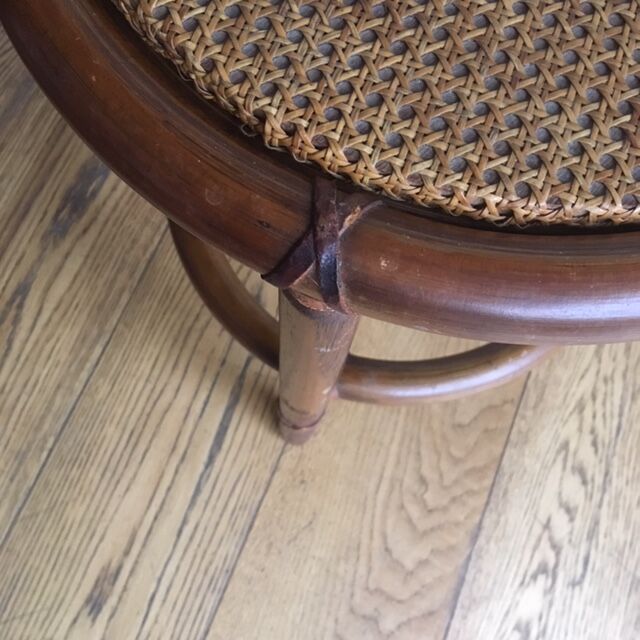 Pair rattan bedsides or couch end