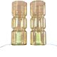 2 Fitz model lamps in yellow glass, Habitat edition.