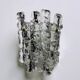 J.T. Kalmar 'Ice Cube' wall light, frosted glass, Austria 1970s