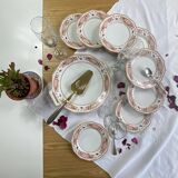 Antique Limoges porcelain dessert service, Lanternier & Cie, 10 plates