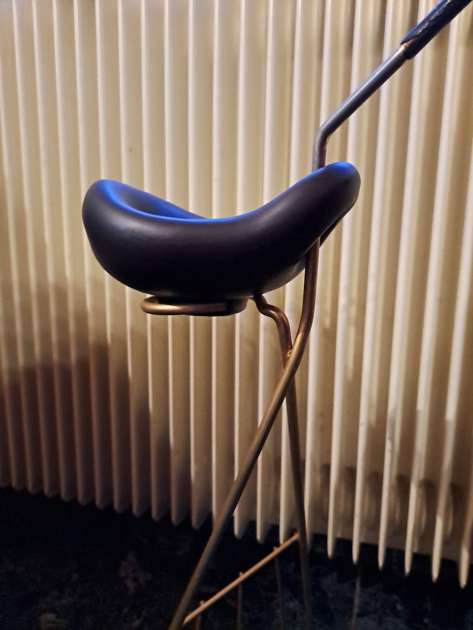 Newspaper rack/ashtray attributed to Georges Jouve for Marcel Asselbur