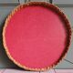 Plateau en rotin & vinyl impression Formica, Vers 1960