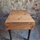 Table vintage française en pin avec rallonge latérale vers 1930, table de cuisine ou bureau