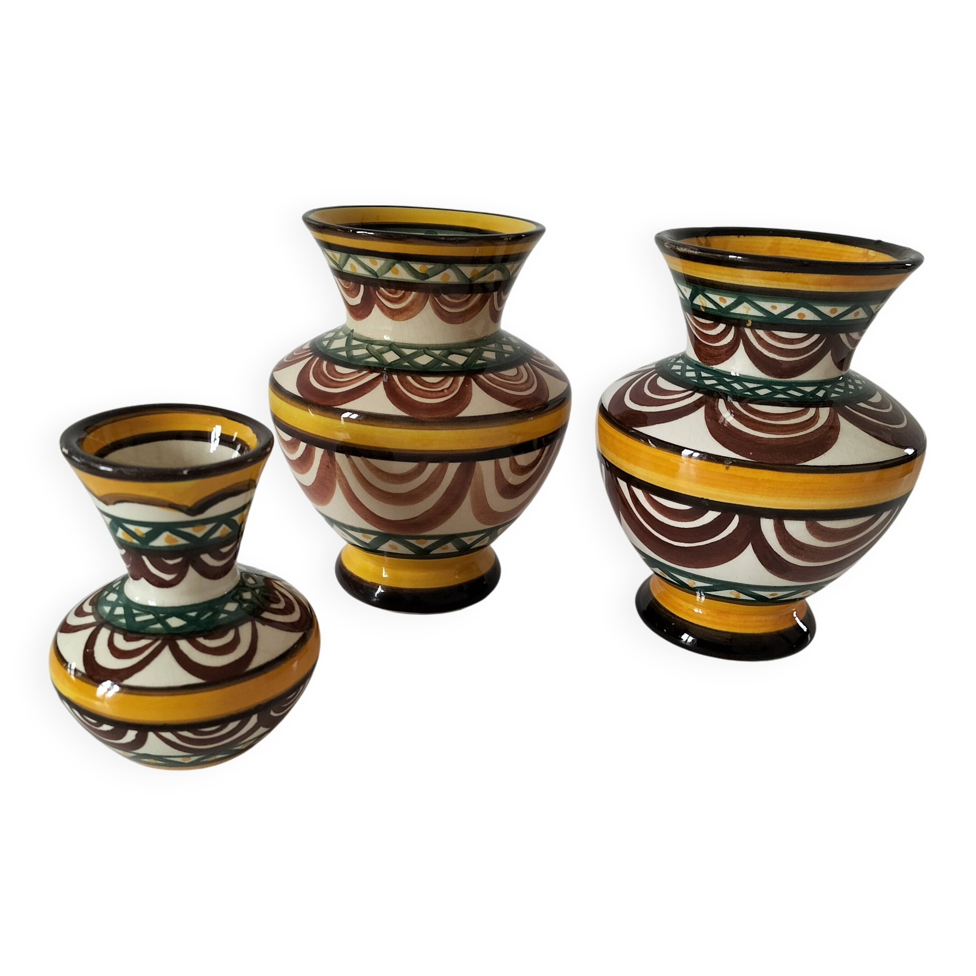 Trio of Saint Jean de Bretagne vases