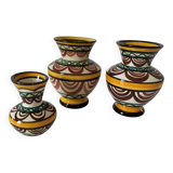 Trio of Saint Jean de Bretagne vases