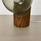 Grande lampe de table sculpturale et organique en bois de pin, attribuée à Temde Lights, Allemagne, années 1970