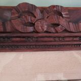 Wooden frame glass with knot and old photo