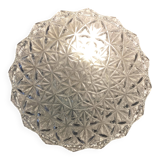 Vintage round molded glass ceiling light