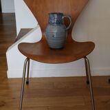 Blue enamelled stoneware pitcher 220mm