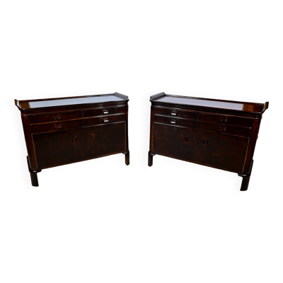 Paire de Petits Buffets en Bois laqué – 1940
