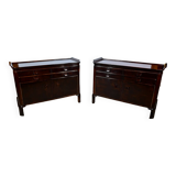 Pair of Small Lacquered Wood Sideboards – 1940