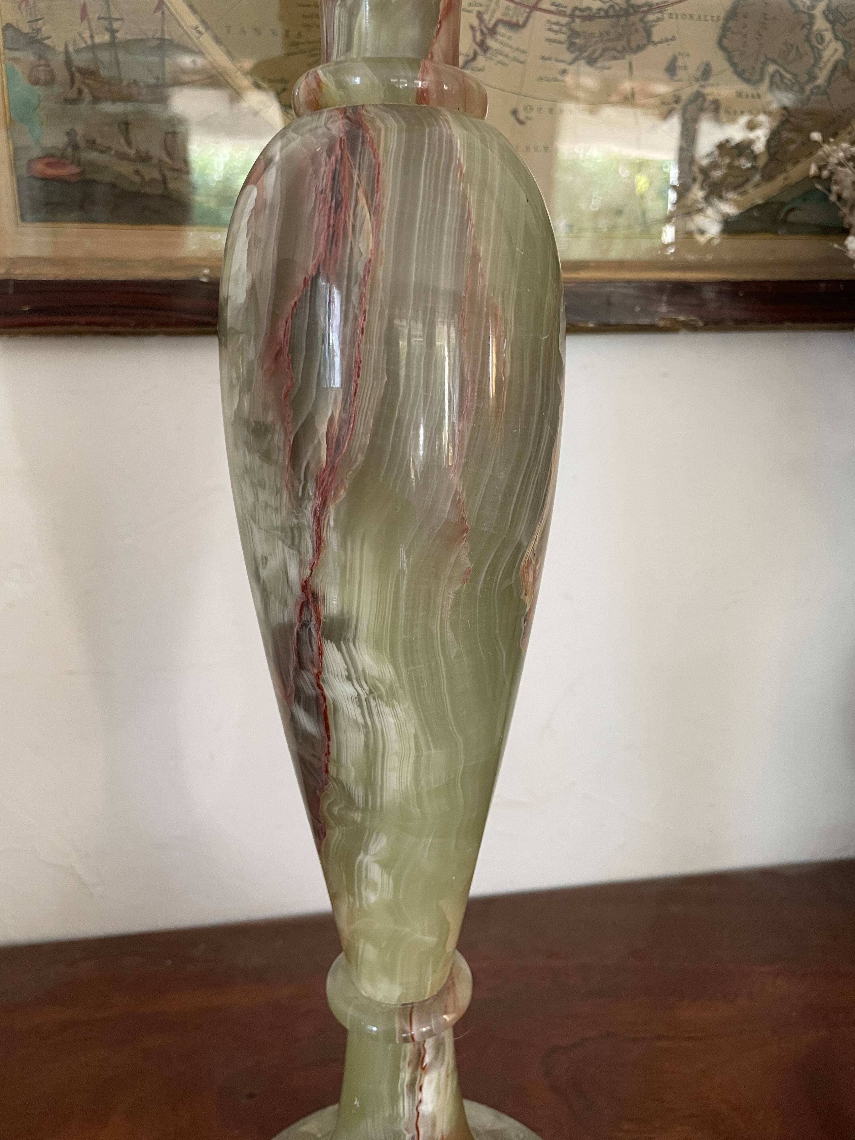Lampe en onyx vintage  45cm