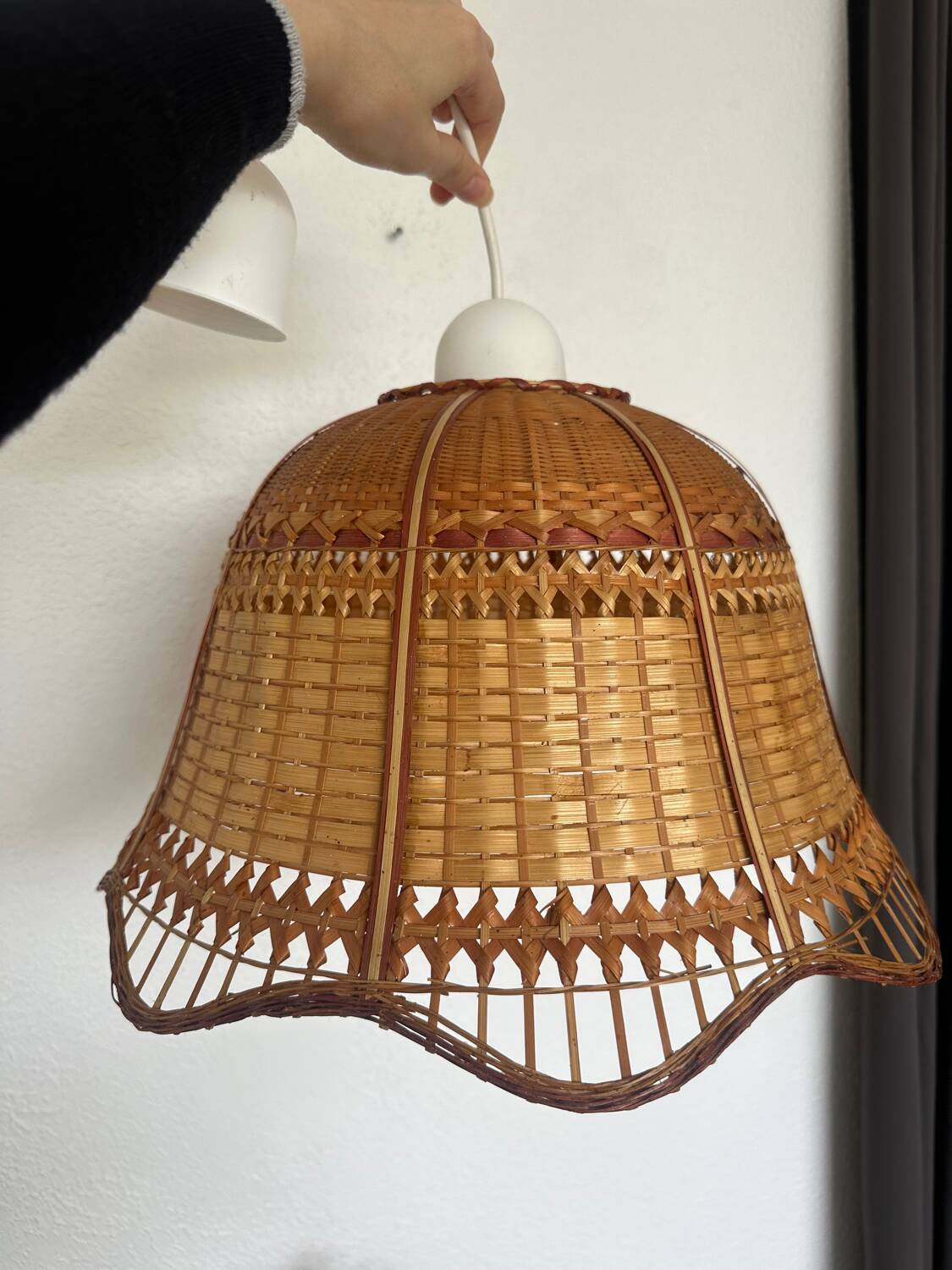 Vintage wicker pendant light