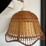 Vintage wicker pendant light