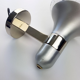 Wall light aluminum brushed with vintage glass globe