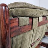 Pair of Brazilian rosewood armchairs, 70s