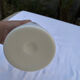 Vintage Soliflore in White Opaline with Feather Motif — Blown Glass (Pon