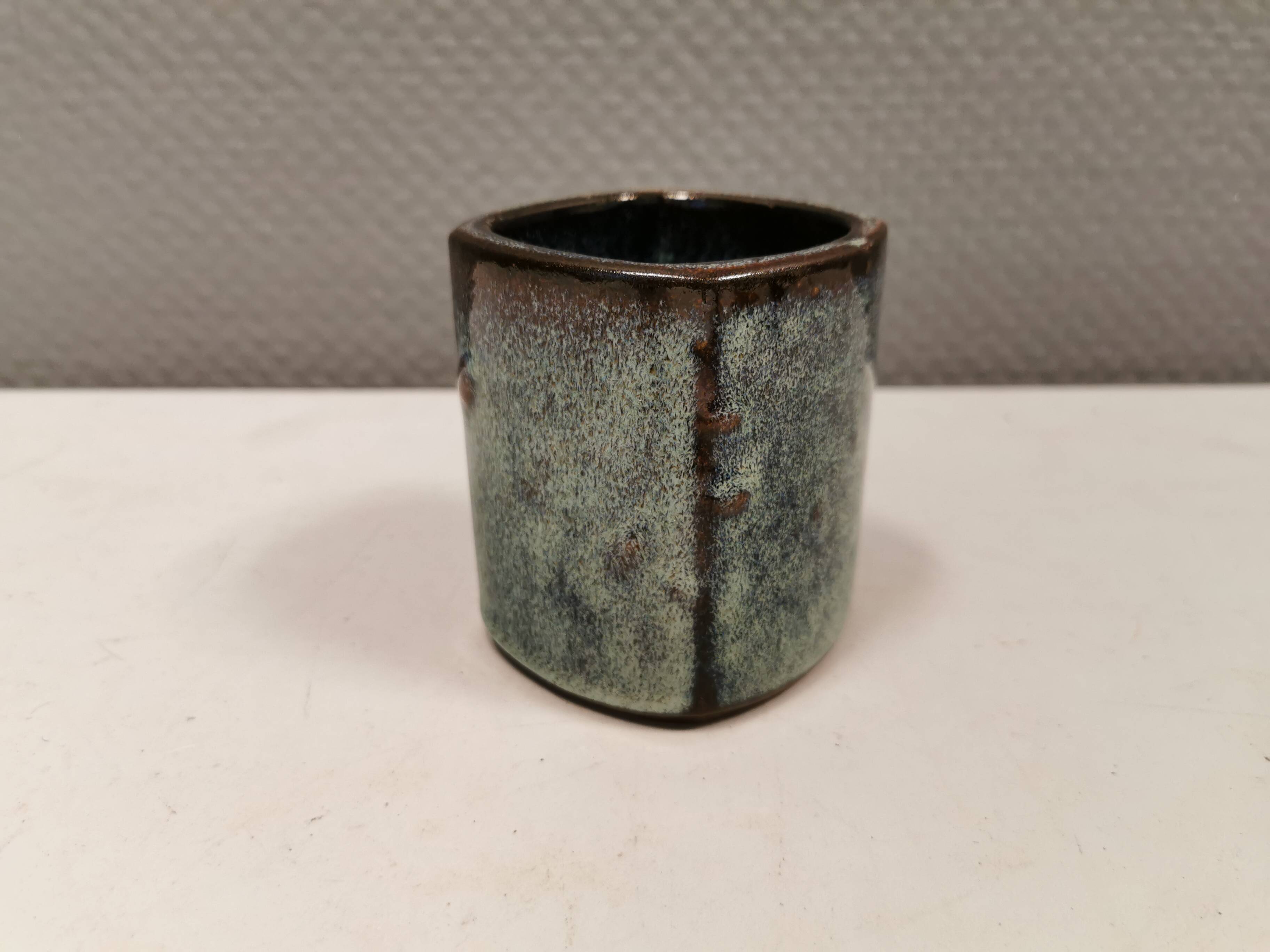 Vase in several shades of blue, from Danish stogo art pottery