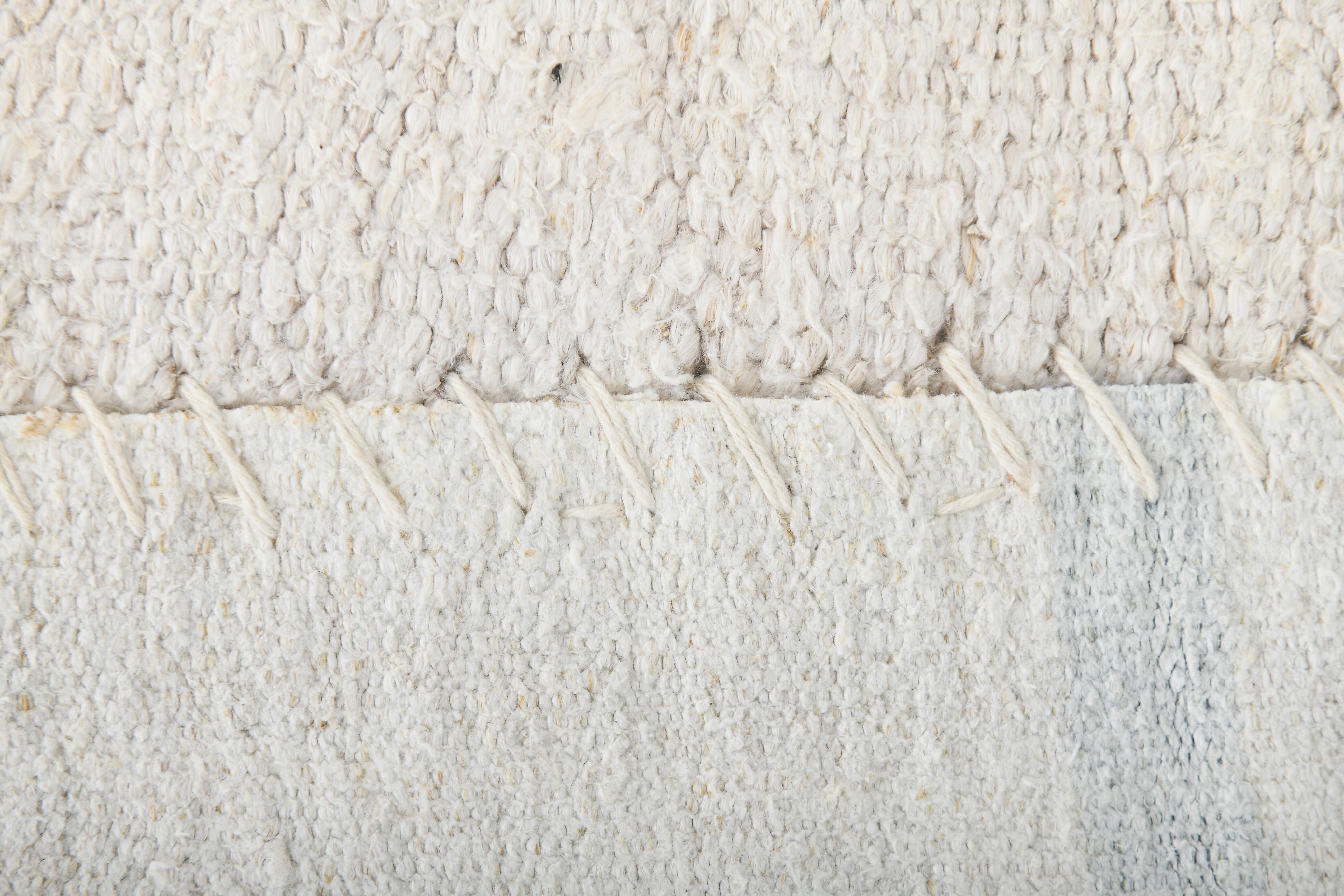 Off-White Oversize Vintage Kilim Rug For Designer, 238x302 Cm