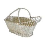 Christofle basket door silver metal bottle