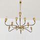 Italian mid century modern brass Sputnik chandelier
