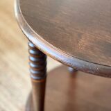 Spiral oak pedestal table