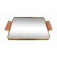 Mirror tray with diamond pattern made of brass and copper, 50