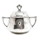 Art Nouveau sugar bowl, silver-plated brass, WMF, Germany, early 20th century