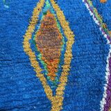 Teal blue Moroccan rug 150/250cm