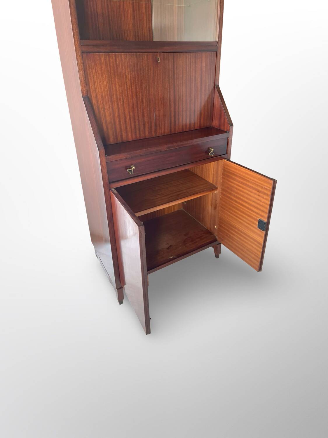 Buffet/crédence italienne en bois et acajou plaqué, années 1960.