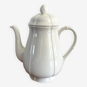 Villeroy & Boch Coffee Pot with Lid, Manoir Collection, White Vitro Porcelain
