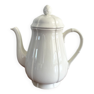 Villeroy & Boch Coffee Pot with Lid, Manoir Collection, White Vitro Porcelain