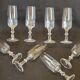 8 flûtes champagne en cristal taillé côtes plates