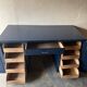Old office from the 80s repainted in blue