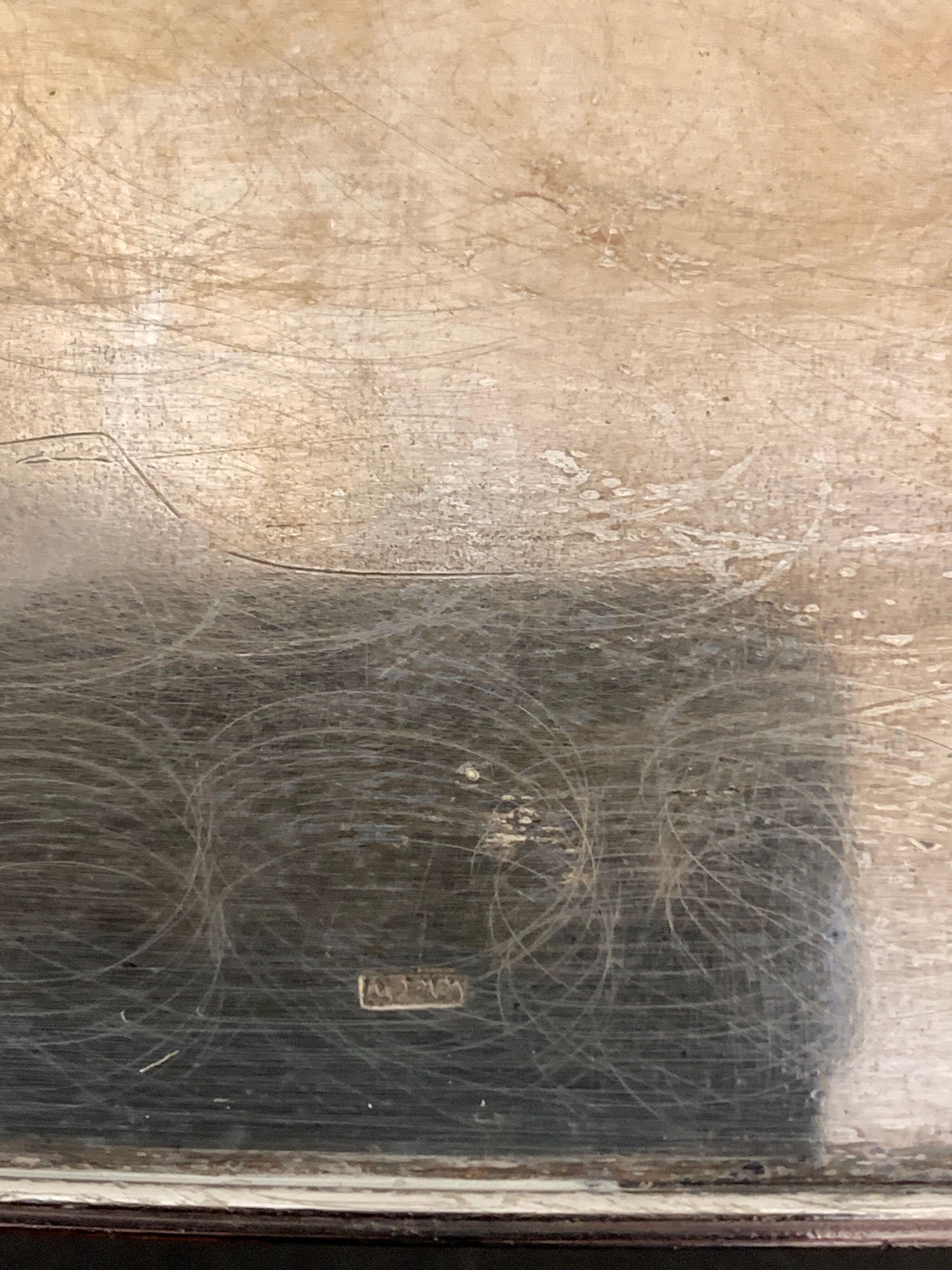 Alpaca silver metal to  lion feet and openwork borders