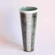 Striped green vase by Faiencerie Thulin, Belgium 1950s.