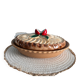 Vintage pie dish in barbotine apple pie Silea