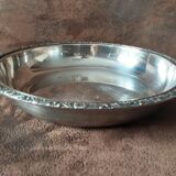 Hollow round silver metal dish