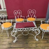 Wrought iron garden furniture