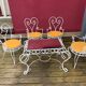 Wrought iron garden furniture
