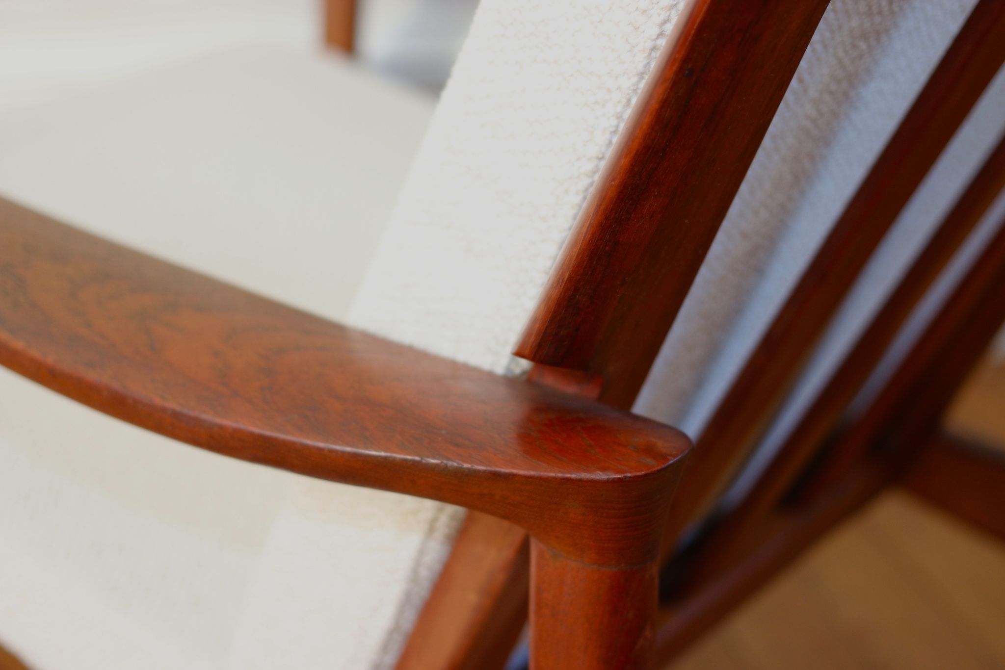 Pair of vintage Scandinavian teak armchairs from the 1960s.